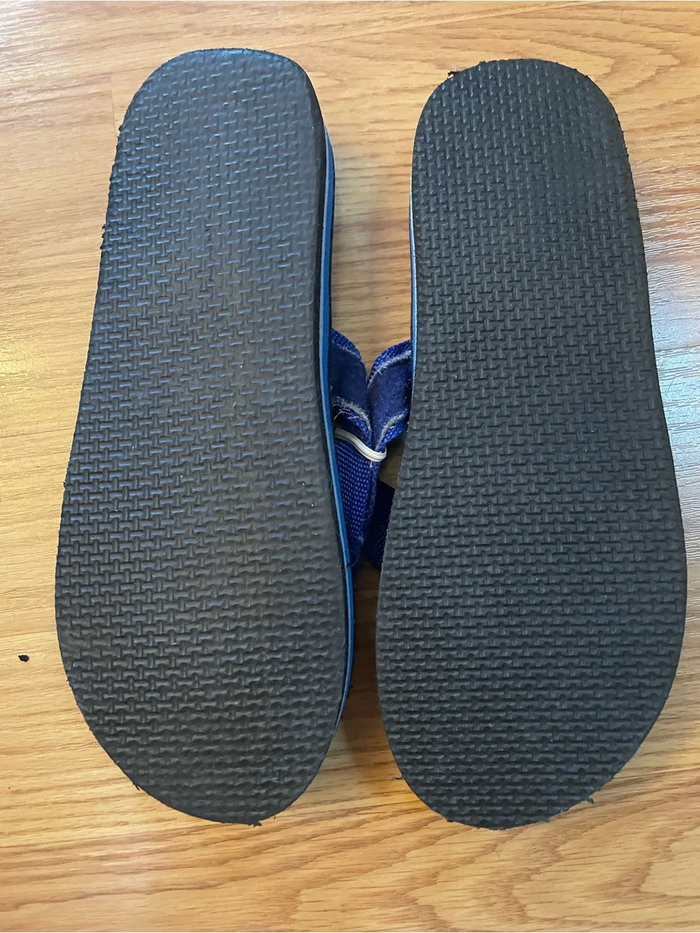Blue Strap Black Foam Flip Flops